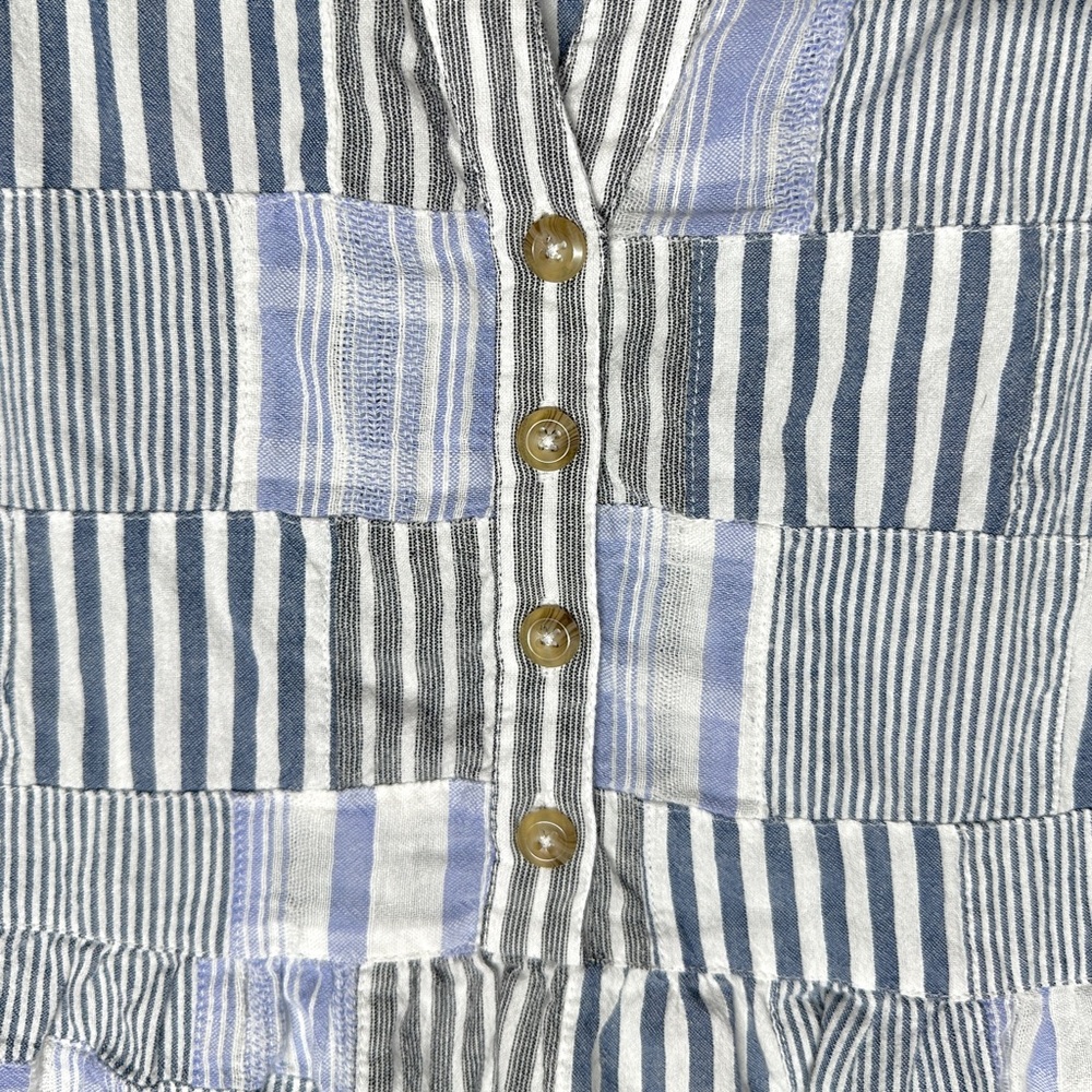 Maeve Oversized Patchwork Button Swing Top Cotton… - image 6